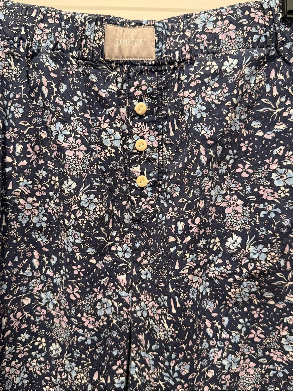 J.Crew Floral Elastic Waist Wide Leg Pajama Pants XS